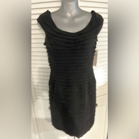 Adrianna Papell Vintage NWT black tiered dress - Picture 2 of 13